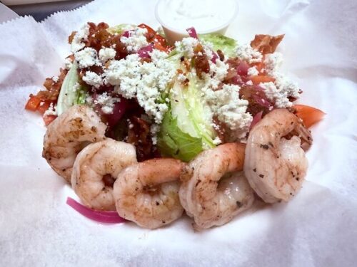 Wedge Salad with Shrimp Wedge